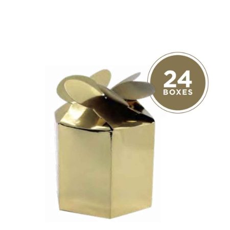 GOLD GIFT BOX (popper/r.balloon/streamer/blowout)  1x24