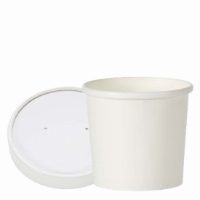 SOUP CONTAINER WHITE PAPER 16oz WITH VENTED LID 1x250