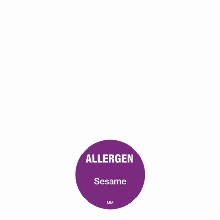 LABEL ALLERGEN SESAME 25mm CIRCLE REMOVABLE 1x1000