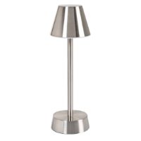 CORDLESS LED LAMP ZELDA SILVER 10x32cm   1x6