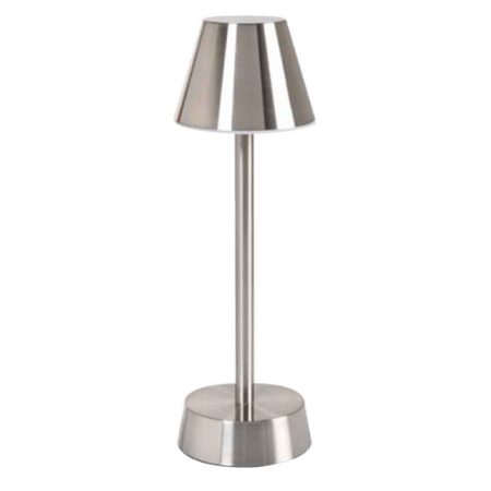 CORDLESS LED LAMP ZELDA SILVER 10x32cm   1x6