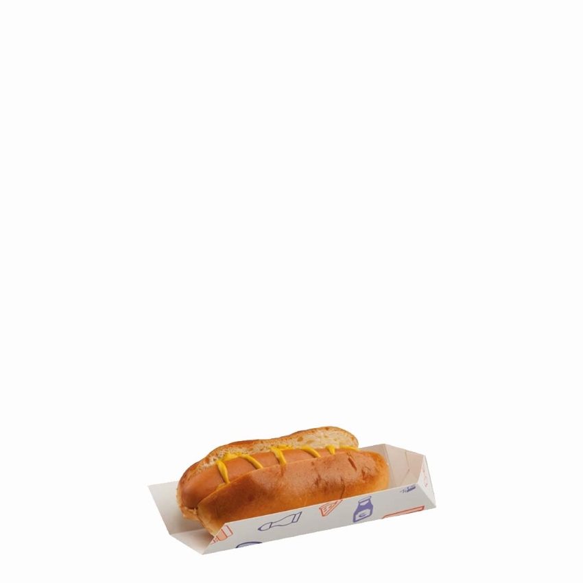 OPEN ENDED 7 inch HOT DOG TRAY SSUPA SNAX HD1 1x1000