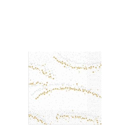 40cm 3ply GOLDEN STARDUST WHITE TISSUE NAPKIN   1x1000