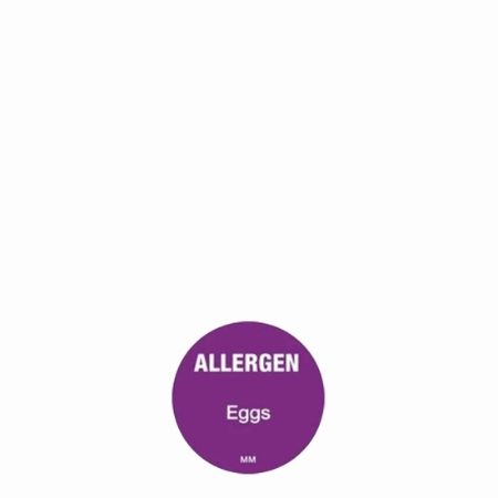 LABEL ALLERGEN EGGS 25mm CIRCLE REMOVABLE 1x1000