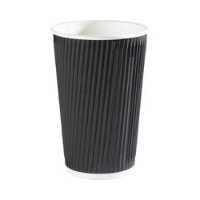 16oz Ripple Coffee Cup (Black) (500pk)