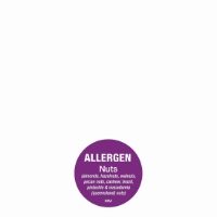 LABEL ALLERGEN NUTS 25mm CIRCLE REMOVABLE 1x1000