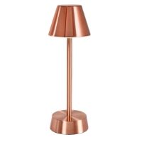 CORDLESS LED LAMP ZELDA ROSE GOLD 10x32cm   1x6