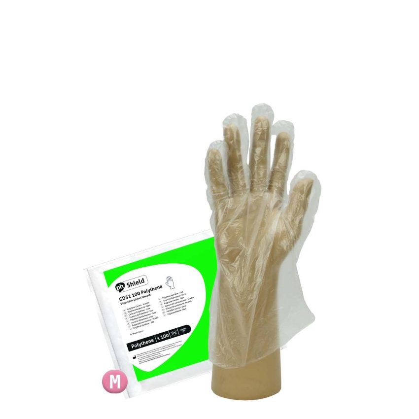 CLEAR POLY GLOVE (medium)   1x10000   GD52MED