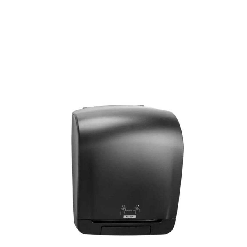 HAND TOWEL DISPENSER INCLUSIVE SYSTEM SING ROLL BLACK SINGLE
