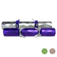 14inch DIAMOND PURPLE & SILVER (mixed) CRACKER 1x25