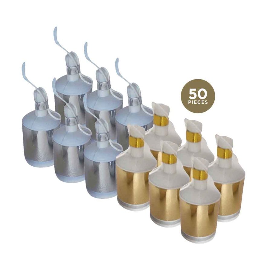 GOLD & SILVER (mixed) FOIL PARTY POPPERS   1x50