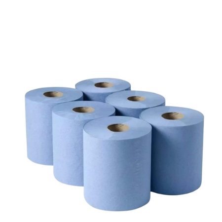 2ply 150mtr BLUE CENTREFEED ROLL (417Sheet)   1x6