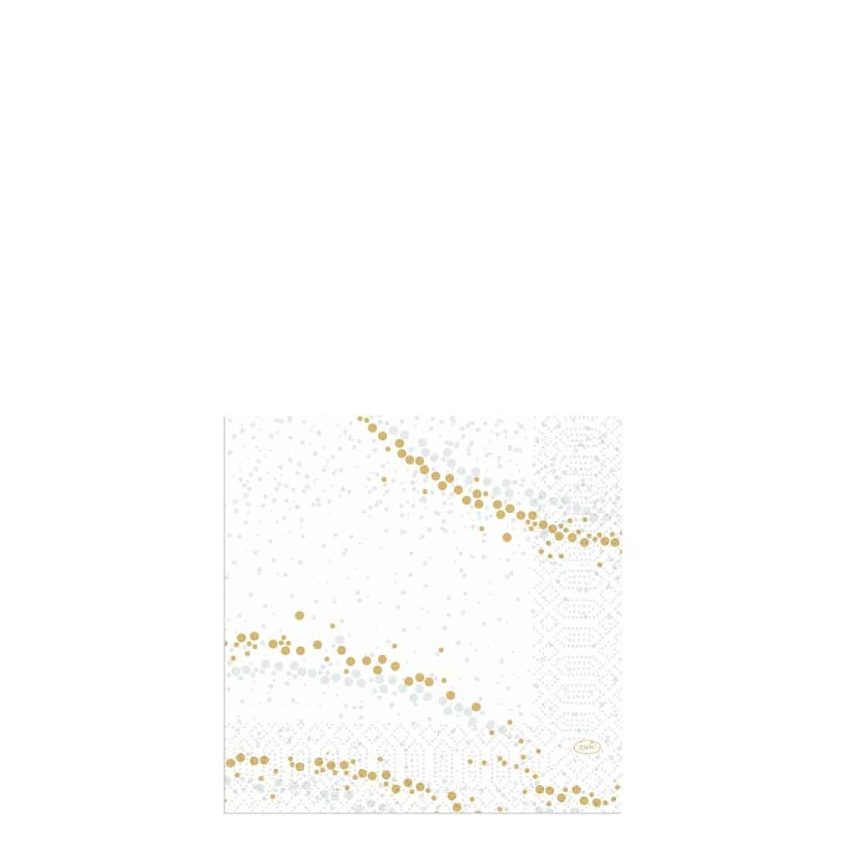 33cm 3ply GOLDEN STARDUST WHITE TISSUE NAPKIN   1x500