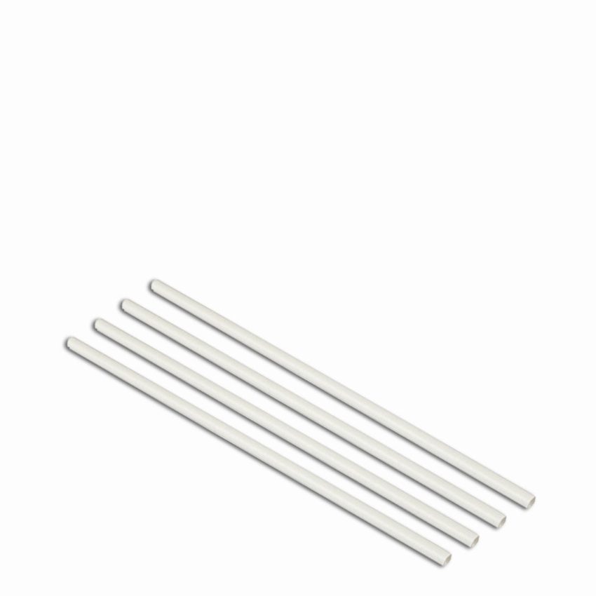 PAPER STRAW 8inch WHITE   16x250 (CASE)