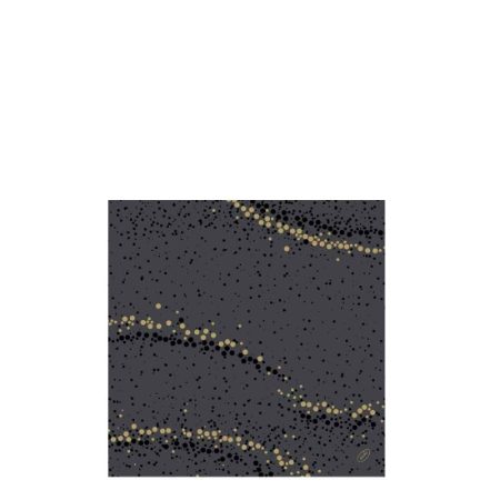 DUNISOFT GOLDEN STARDUST BLACK 40cm NAPKIN   1x360