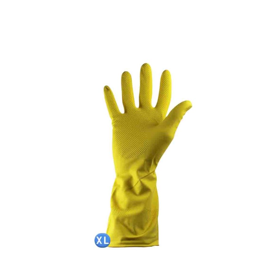 RUBBER GLOVE YELLOW (extra large)   1x12   (packet)