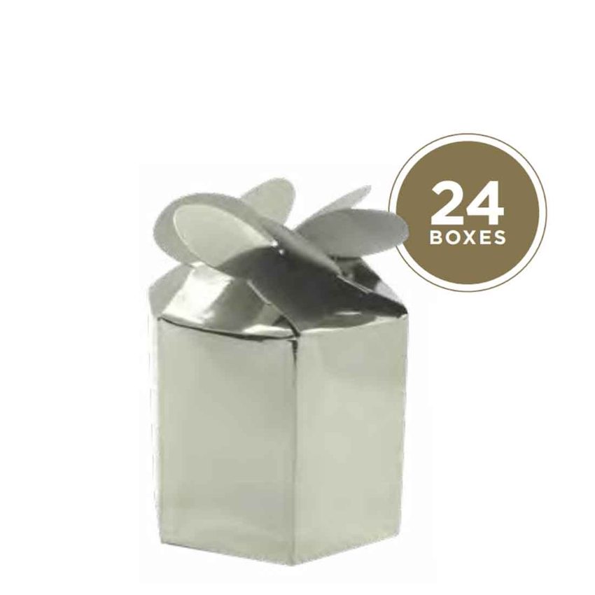 SILVER GIFT BOX (popper/r.balloon/streamer/blowout)  1x24