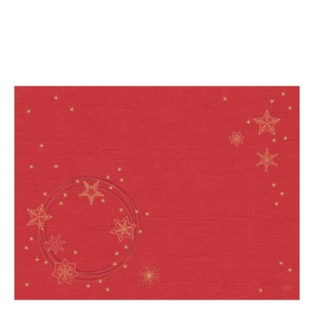 DUNICEL STARSHINE RED 30cm x 40cm PLACEMATS   1x500