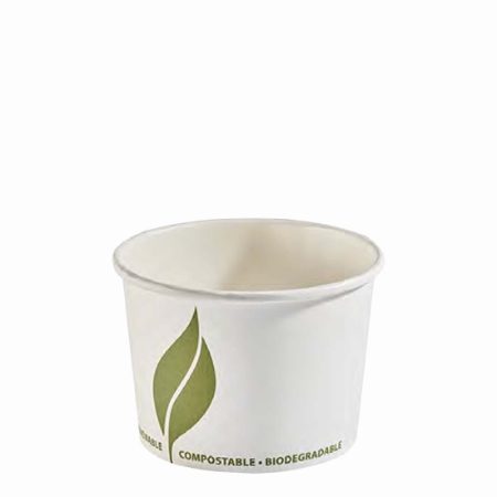ENVIRO 16oz COMPOSTABLE LEAF 2 WHITE FOOD CONTAINER 1x500