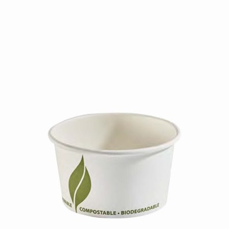 ENVIRO 12oz COMPOSTABLE LEAF 2 WHITE FOOD CONTAINER 1x500