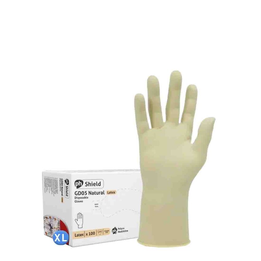 CLEAR LATEX GLOVE POWDER FREE (extra large) 1x100 (packet)