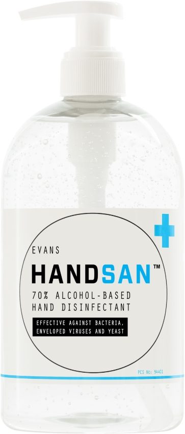 HANDSAN ALCOHOL HAND SANITISER PUMP   6x500ml