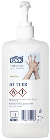 TORK ALCOHOL GEL HAND SANITISER 12x500ml