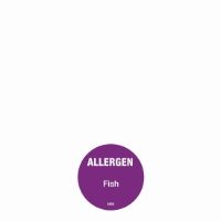 LABEL ALLERGEN FISH 25mm CIRCLE REMOVABLE 1x1000