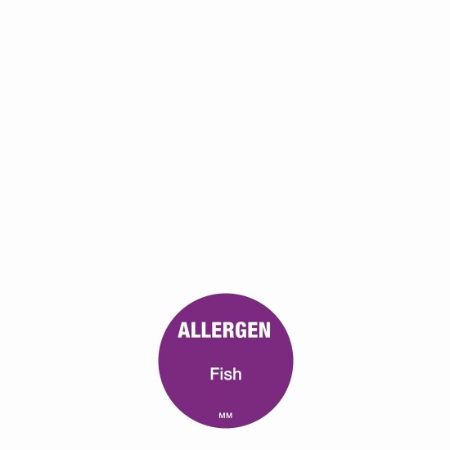 LABEL ALLERGEN FISH 25mm CIRCLE REMOVABLE 1x1000