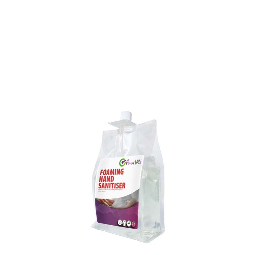 POWERVATE FOAMING HAND SANITISER POUCH 3x800ml