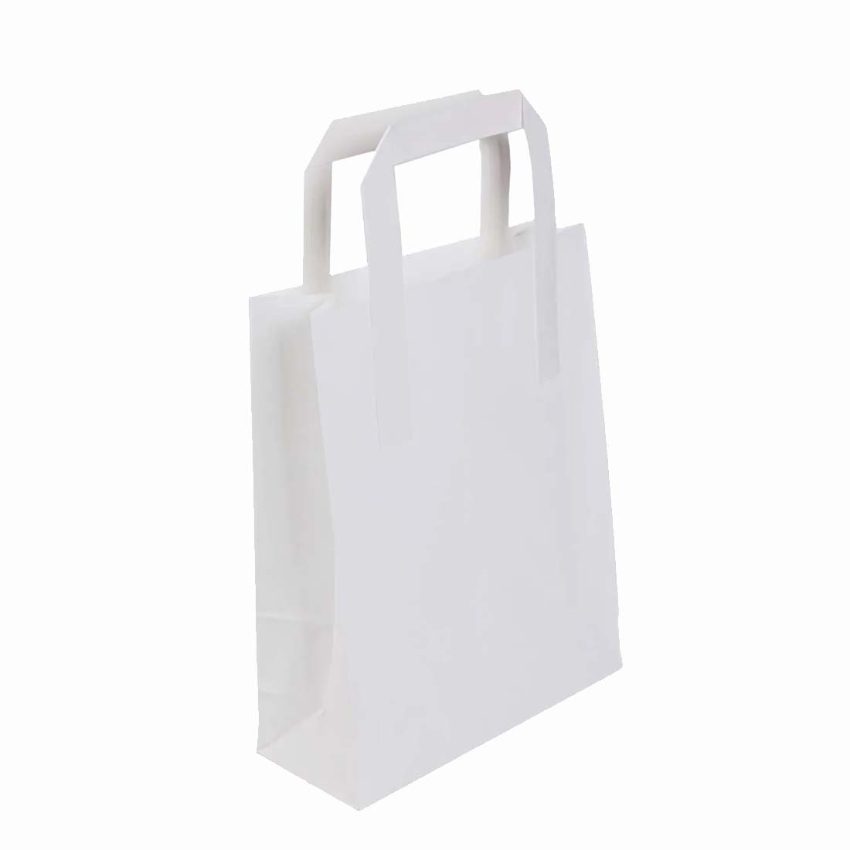 CARRIER BAG SOS LARGE  WHITE 10x15.5x12inches  1x250