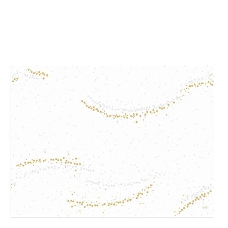 DUNICEL GOLDEN STARDUST WHITE 30cm x 40cm PLACEMATS   1x500