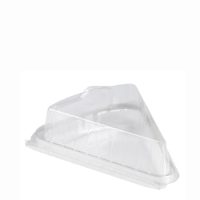 CAKE SLICE HINGED CLEAR PLASTIC 1x600