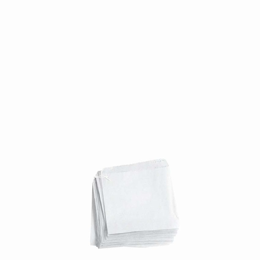 BAG PAPER WHITE SULPHITE 7x7 inches STRUNG  1x1000