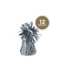 SILVER FOIL BALLOON WEIGHT   1x12