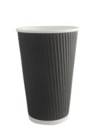16oz Ripple Coffee Cup (Black) (500pk)