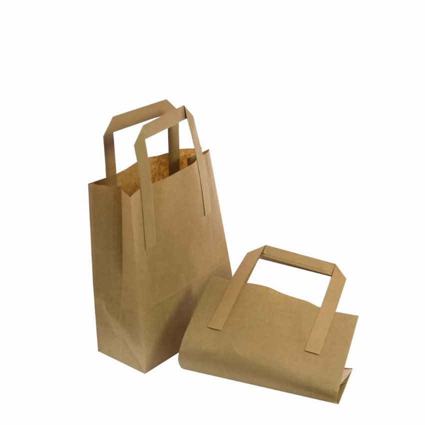CARRIER BAG BROWN SOS SMALL  180x250x215mm   1x250